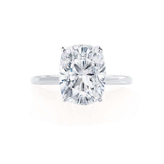 Elongated Cushion Solitaire Lab Grown Diamond Engagement Ring
