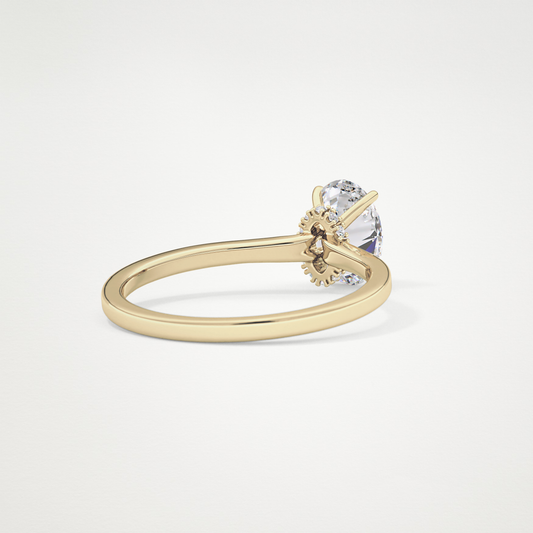 Oval Hidden Halo Lab Grown Diamond Engagement Ring