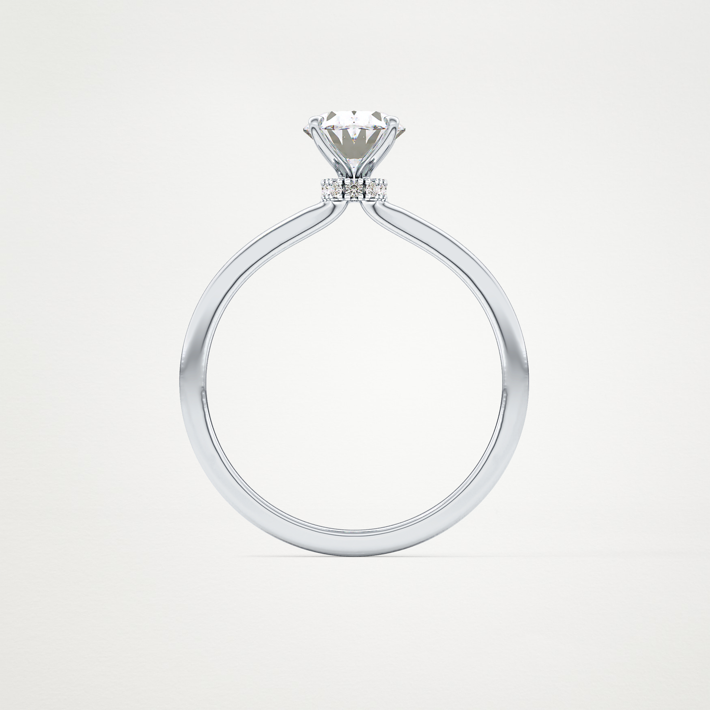 Oval Hidden Halo Lab Grown Diamond Engagement Ring