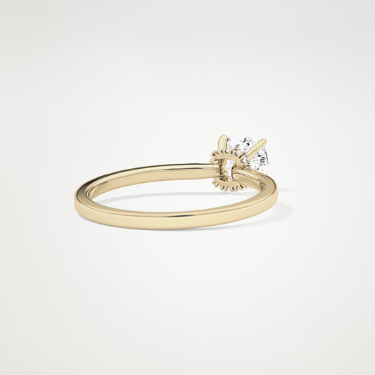 Cushion Hidden Halo Lab Grown Diamond Engagement Ring