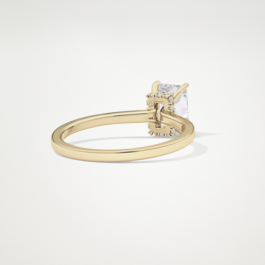 Radiant Hidden Halo Lab Grown Diamond Engagement Ring