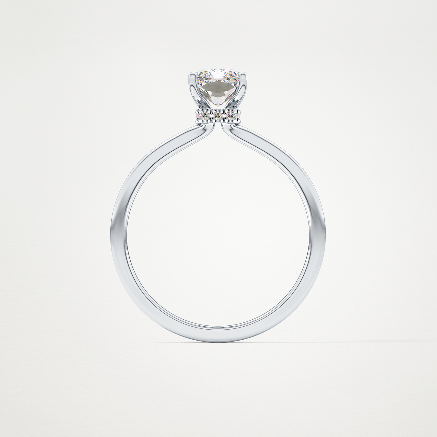 Radiant Hidden Halo Lab Grown Diamond Engagement Ring