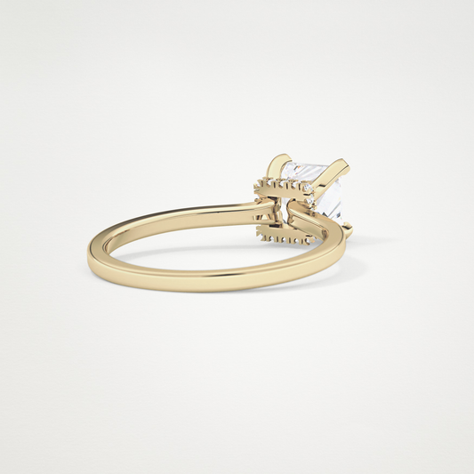 Princess Hidden Halo Lab Grown Diamond Engagement Ring