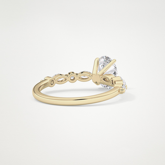 Oval Pave Lab Grown Diamond Engagement Ring