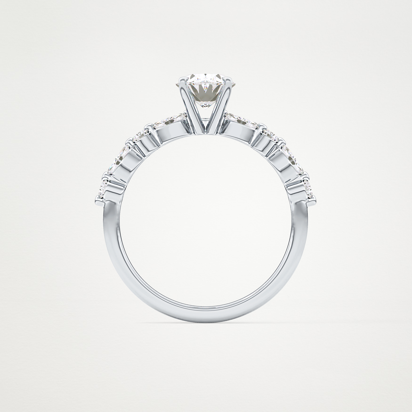 Oval Pave Lab Grown Diamond Engagement Ring