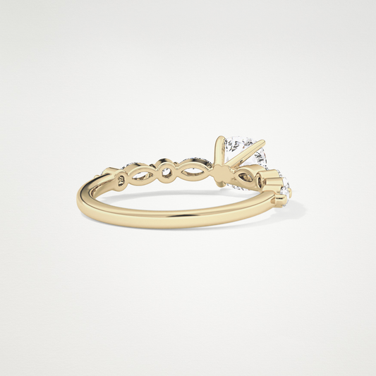 Cushion Pave Lab Grown Diamond Engagement Ring