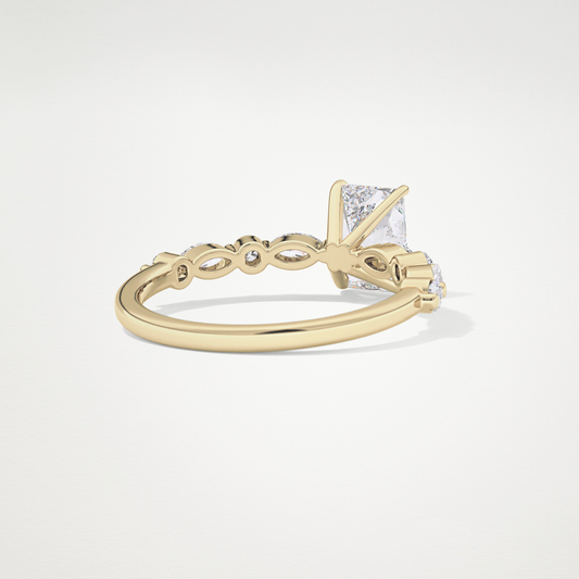 Radiant Pave Lab Grown Diamond Engagement Ring
