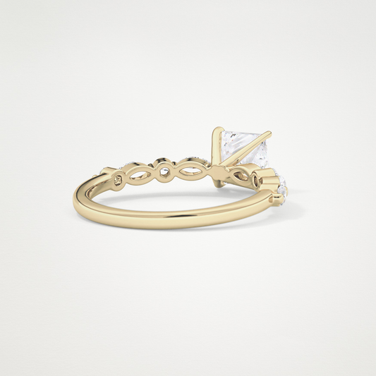 Princess Pave Lab Grown Diamond Engagement Ring