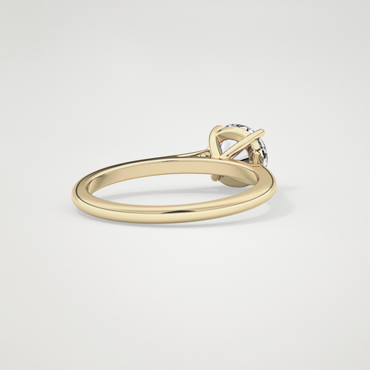 Princess Solitaire Cathedral Lab Grown Diamond Engagement Ring