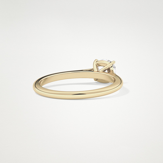 Cushion Solitaire Cathedral Lab Grown Diamond Engagement Ring