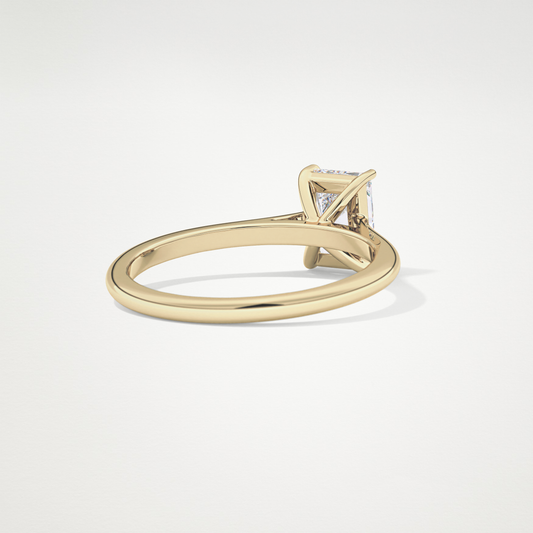 Radiant Solitaire Cathedral Lab Grown Diamond Engagement Ring