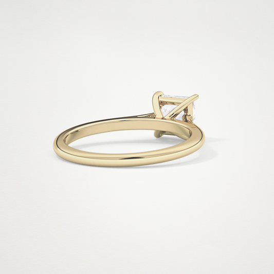 Princess Solitaire Cathedral Lab Grown Diamond Engagement Ring