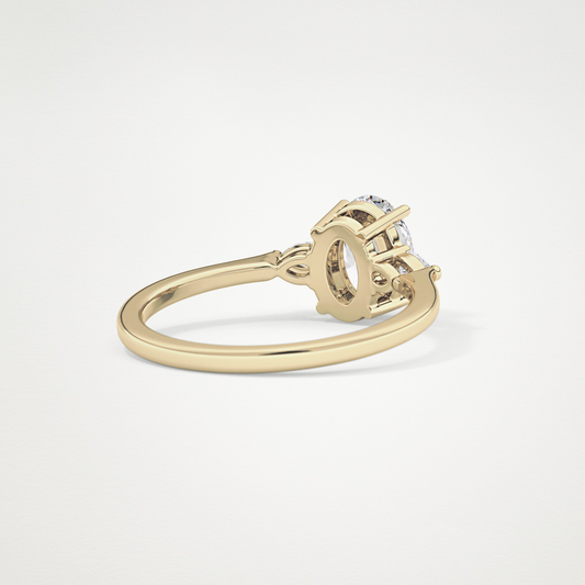 Oval Three Stone Lab Grown Diamond Engagement Ring