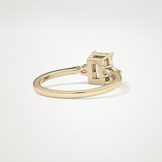 Radiant Three Stone Lab Grown Diamond Engagement Ring