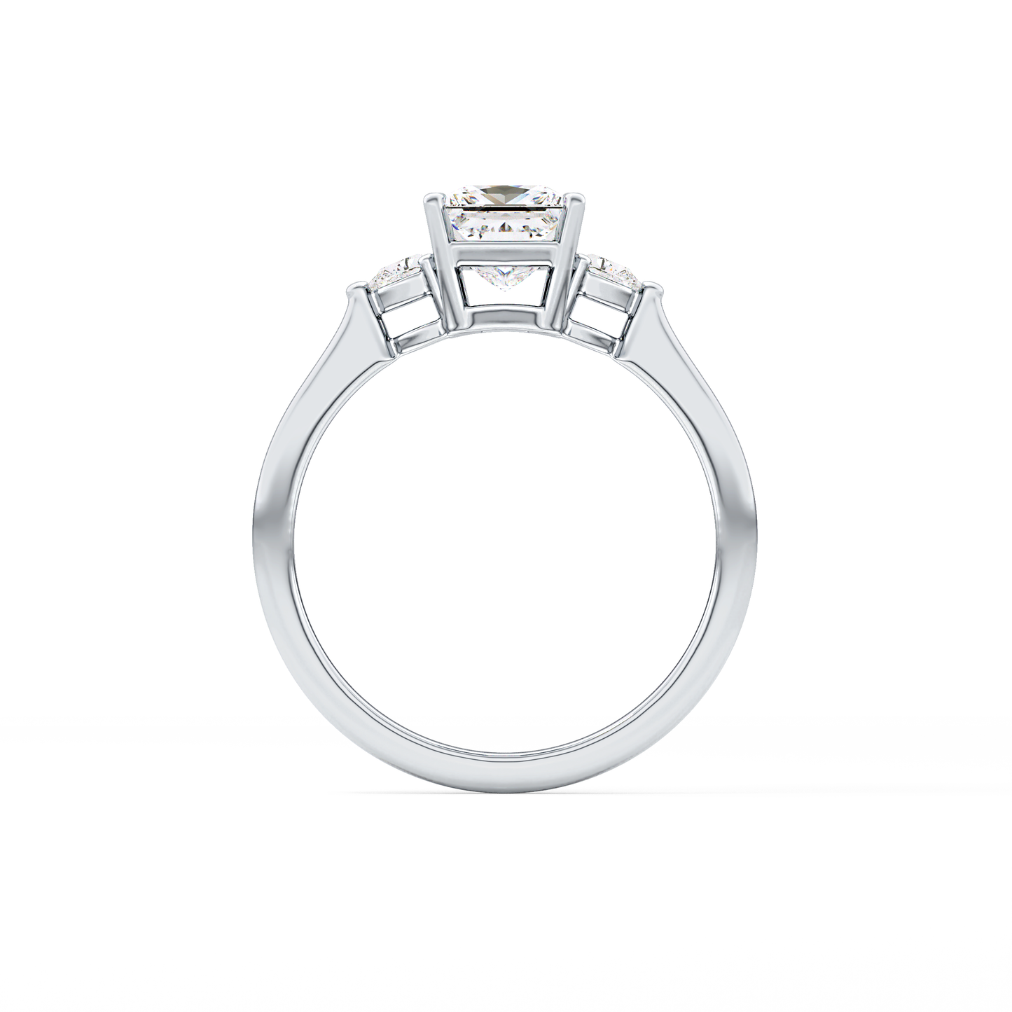 Princess Three Stone Lab Grown Diamond Engagement Ring