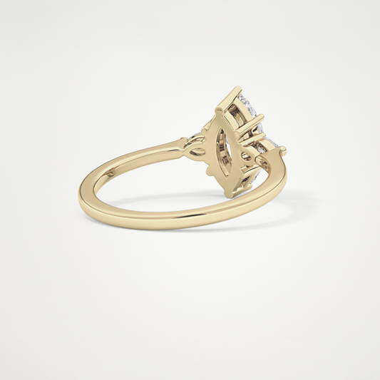 Marquise Three Stone Lab Grown Diamond Engagement Ring