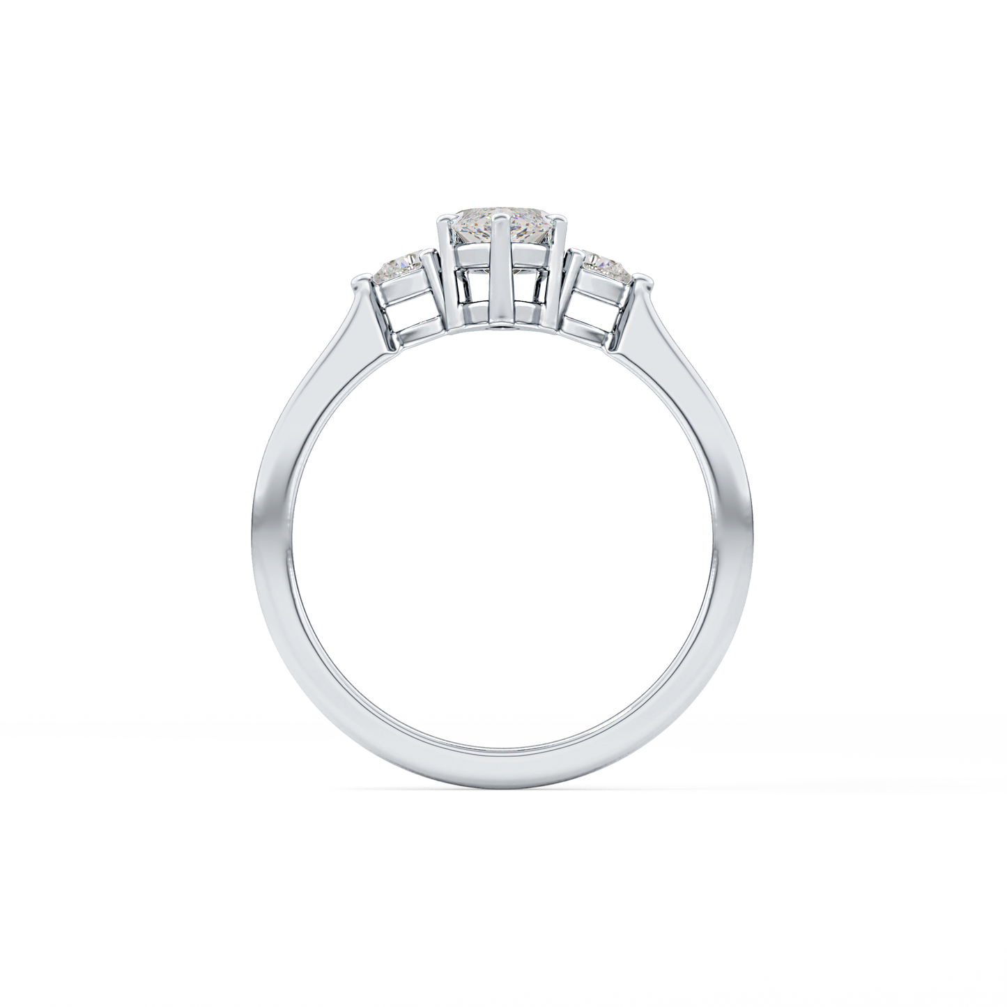 Marquise Three Stone Lab Grown Diamond Engagement Ring