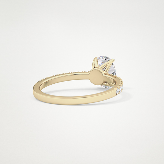Oval Pave Lab Grown Diamond Engagement Ring