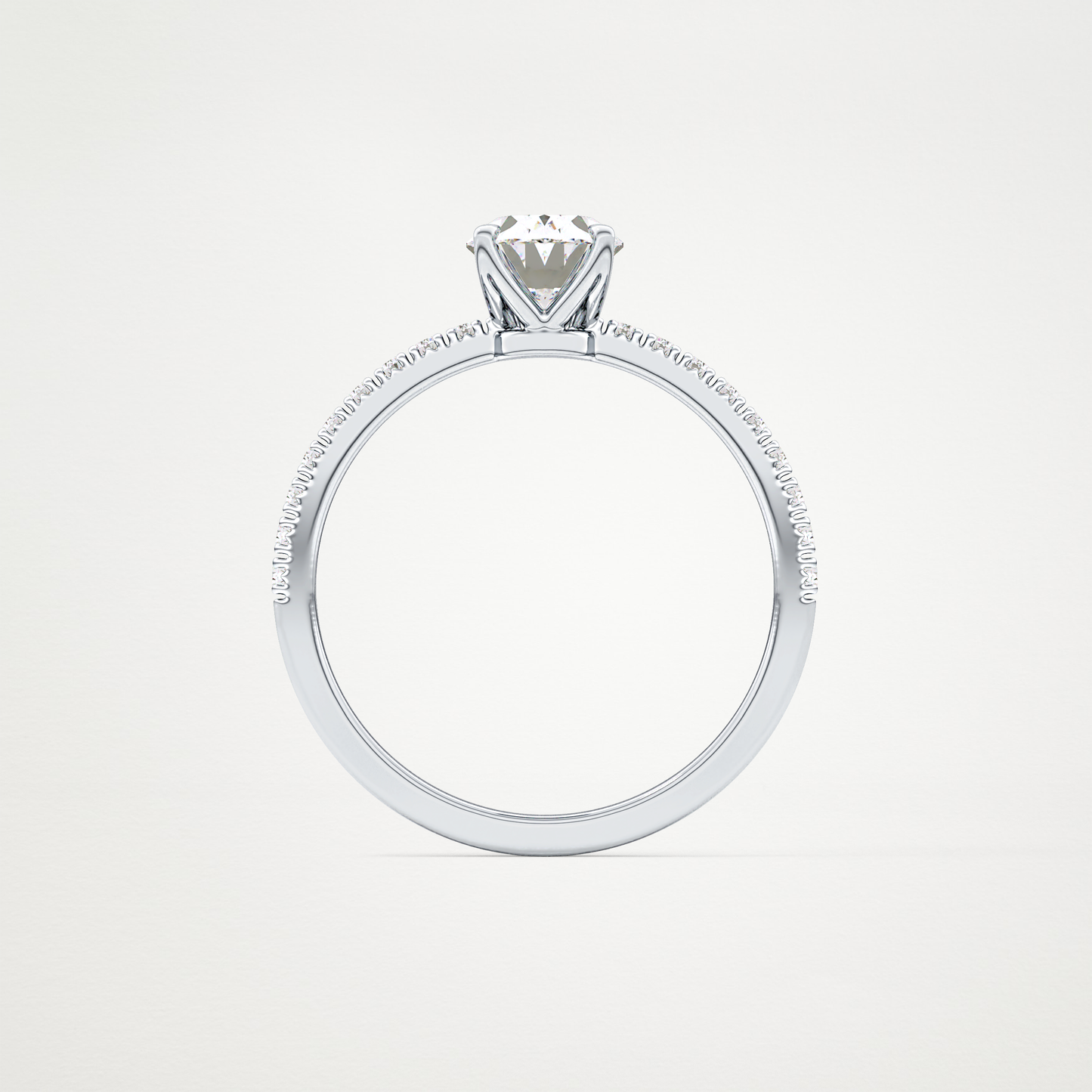 Oval Pave Lab Grown Diamond Engagement Ring