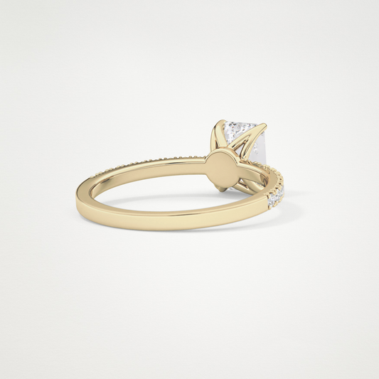Emerald Pave Lab Grown Diamond Engagement Ring