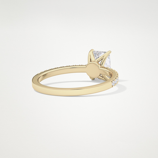 Radiant Pave Lab Grown Diamond Engagement Ring