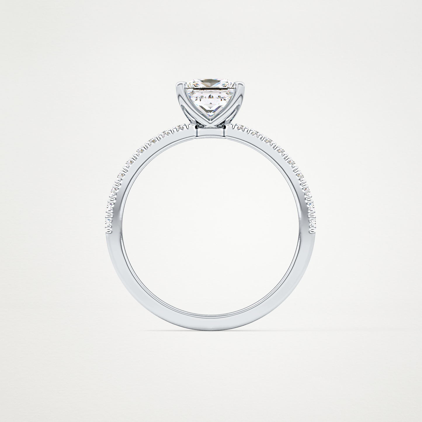 Princess Pave Lab Grown Diamond Engagement Ring