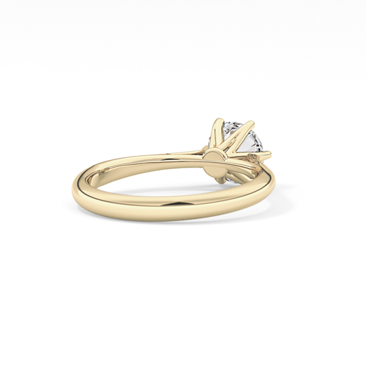 Round Solitaire Lab Grown Diamond Engagement Ring