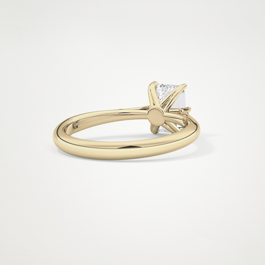 Emerald Solitaire Lab Grown Diamond Engagement Ring