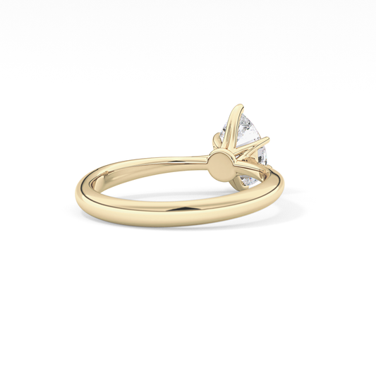 Pear Solitaire Lab Grown Diamond Engagement Ring