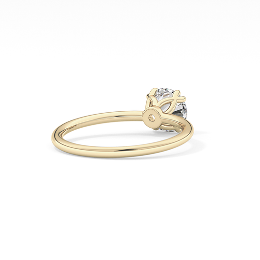 Round Solitaire Lab Grown Diamond Engagement Ring
