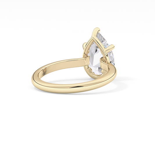 Pear Solitaire Lab Grown Diamond Engagement Ring