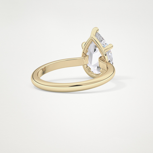 Pear Solitaire Lab Grown Diamond Engagement Ring