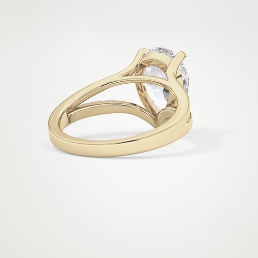 Pear Split Shank Lab Grown Diamond Engagement Ring