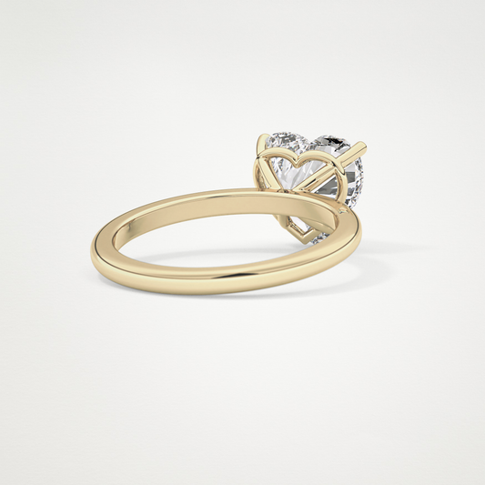 Heart Solitaire Lab Grown Diamond Engagement Ring