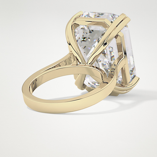 Emerald Cathedral Solitaire Lab Grown Diamond Engagement Ring
