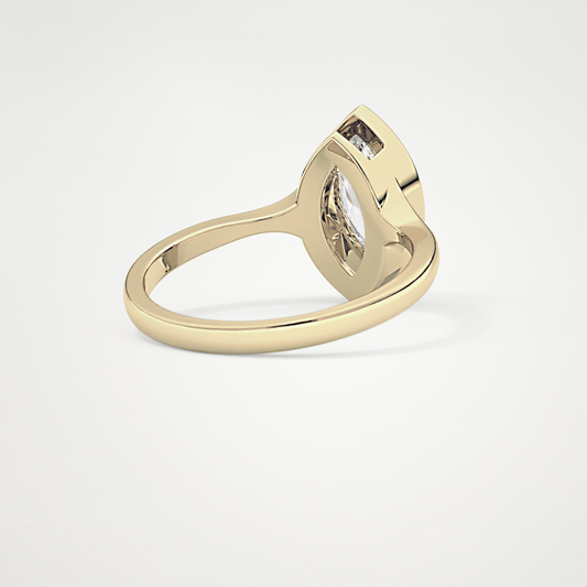 Marquise Bezel Lab Grown Diamond Engagement Ring
