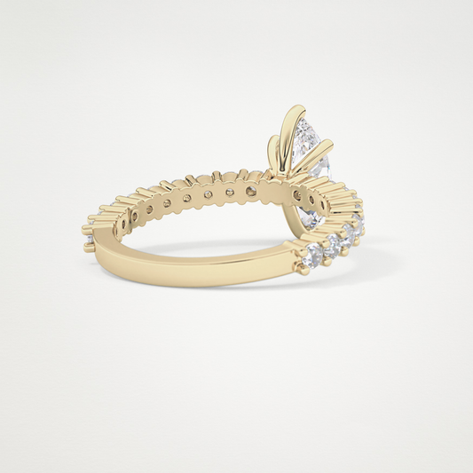 Marquise Pave Lab Grown Diamond Engagement Ring