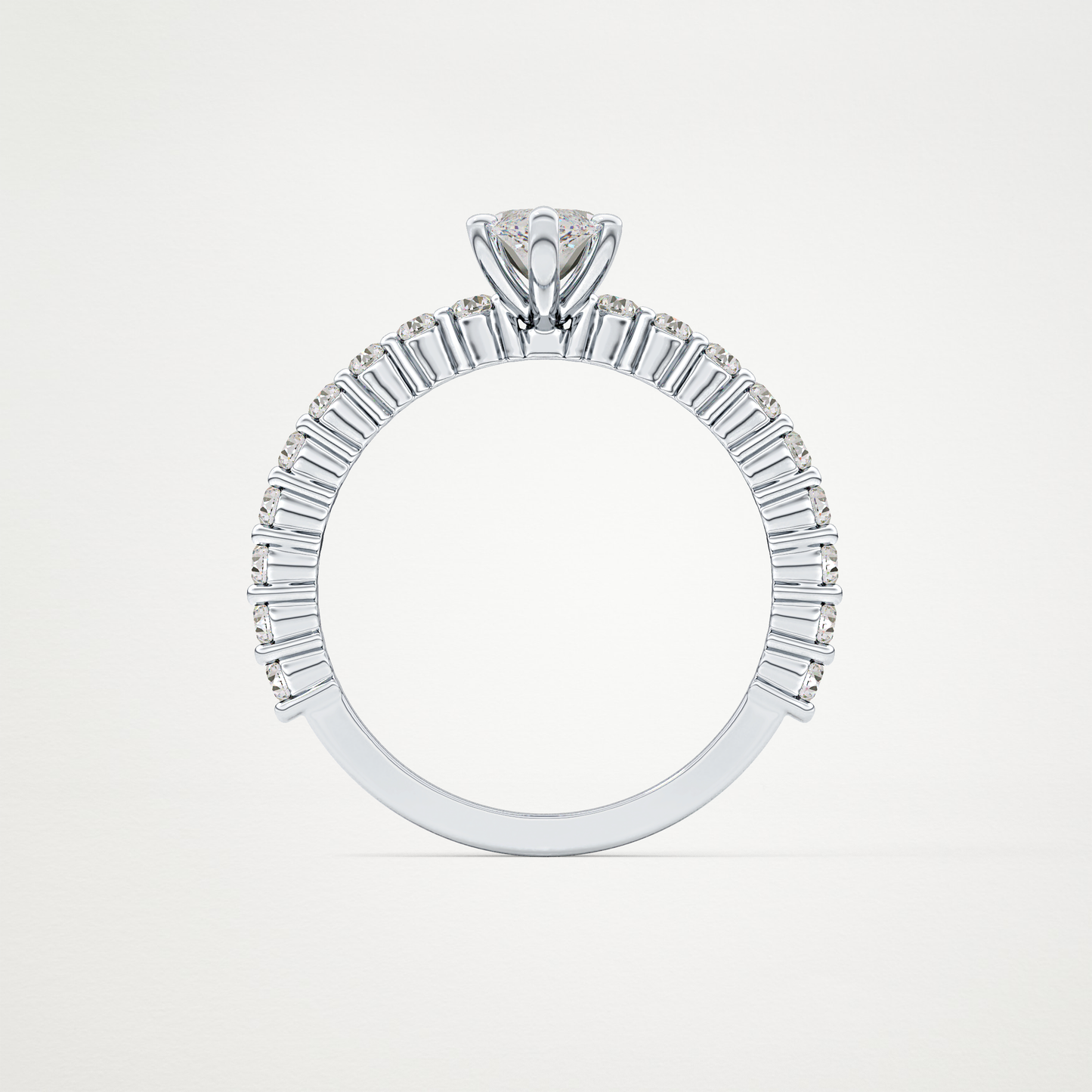 Marquise Pave Lab Grown Diamond Engagement Ring