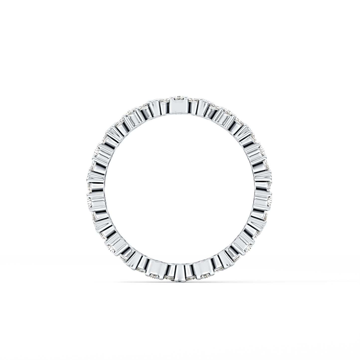 Full Eternity Wedding Band with 0.77 TCW Marquise and Round Cut Moissanite – Yellow, White, or Rose Gold