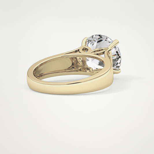 Round Solitaire Lab Grown Diamond Engagement Ring