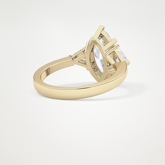Marquise Three Stone Lab Grown Diamond Engagement Ring