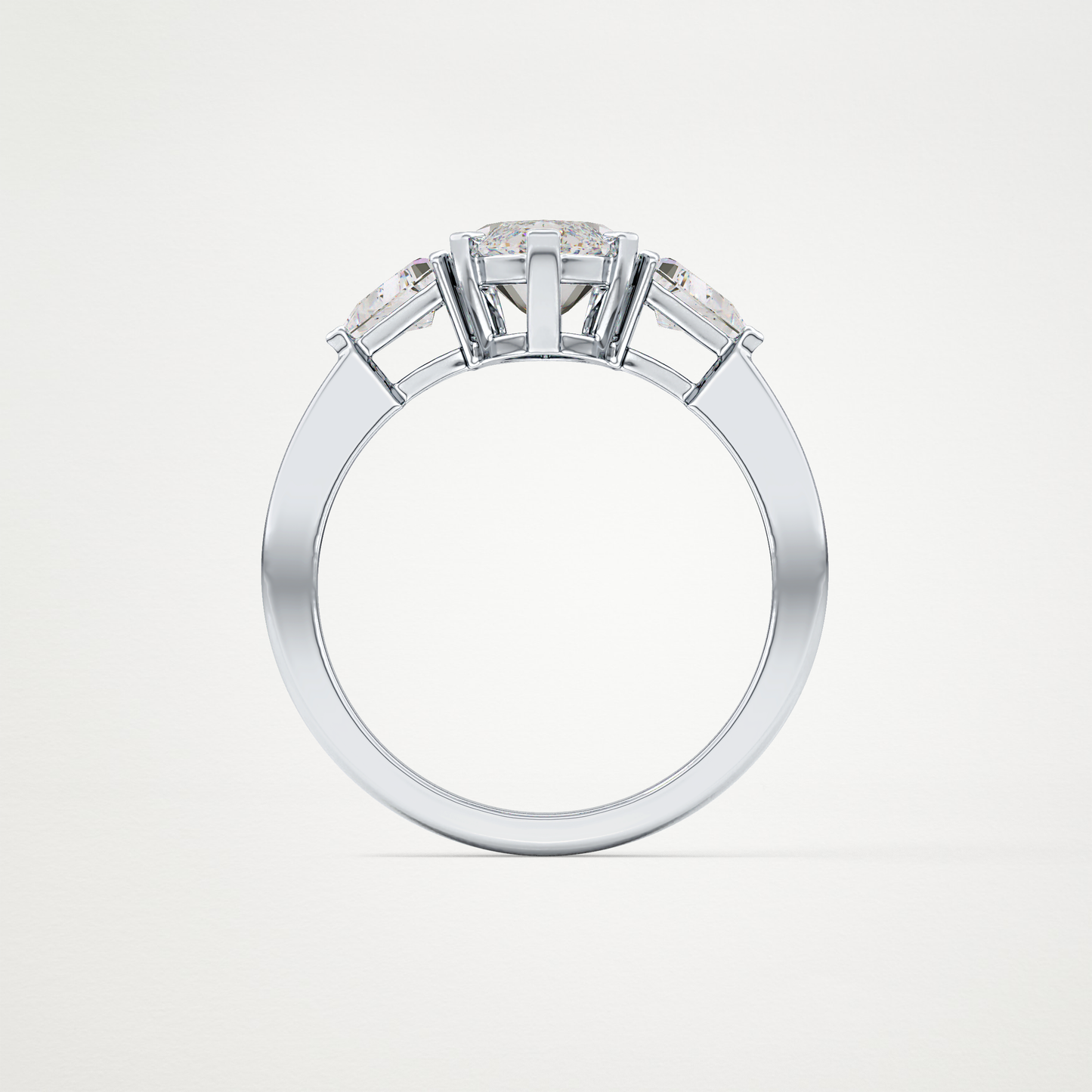 Marquise Three Stone Lab Grown Diamond Engagement Ring