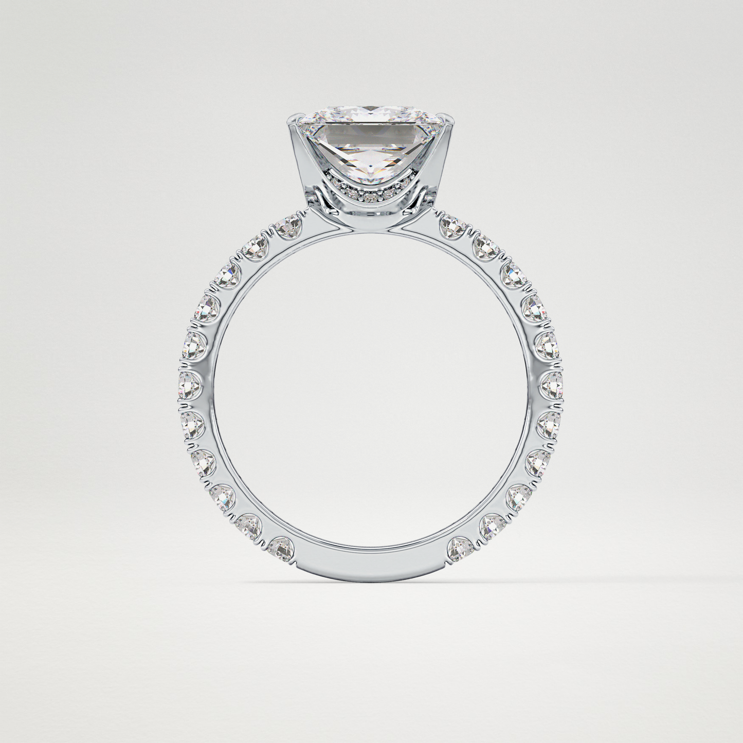 Princess Pave Lab Grown Diamond Engagement Ring