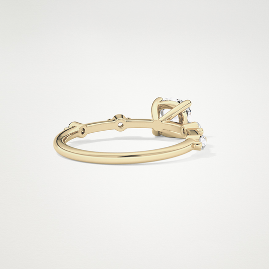 Cushion Dainty Lab Grown Diamond Engagement Ring