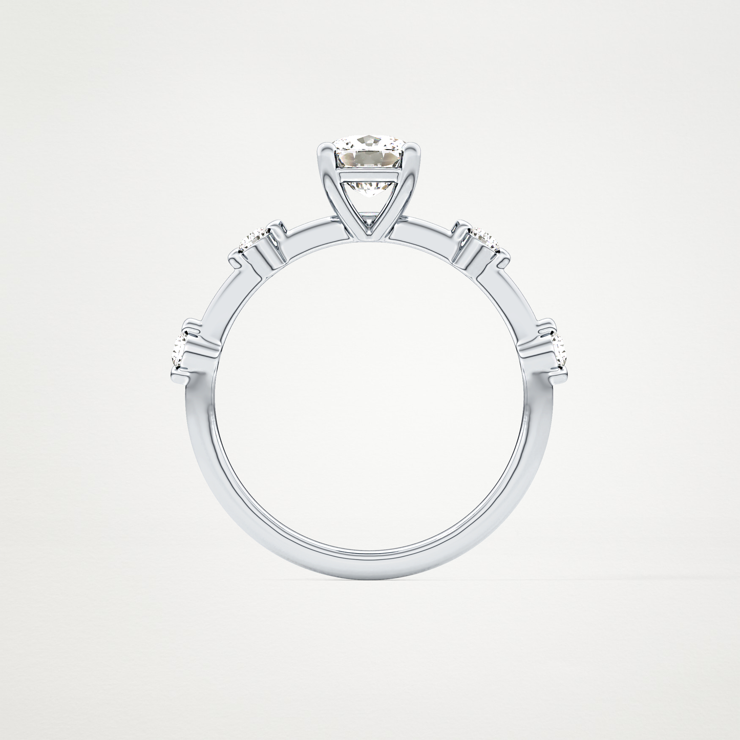 Cushion Dainty Lab Grown Diamond Engagement Ring