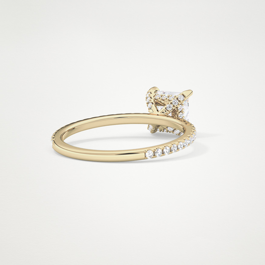 Princess Hidden Halo & Pave Lab Grown Diamond Engagement Ring