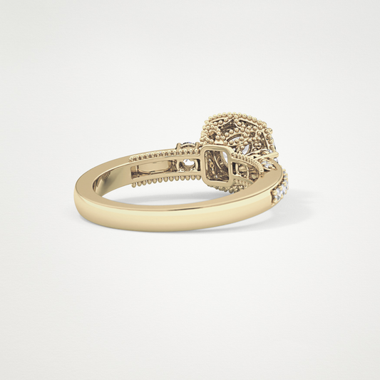 Round Cluster Lab Grown Diamond Engagement Ring