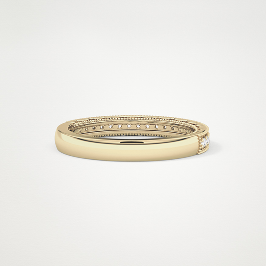0.17 TCW Round Lab Grown Diamond Half Eternity Wedding Band