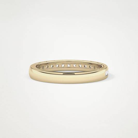 0.35 TCW Round Channel Setting Lab Grown Diamond Wedding Band