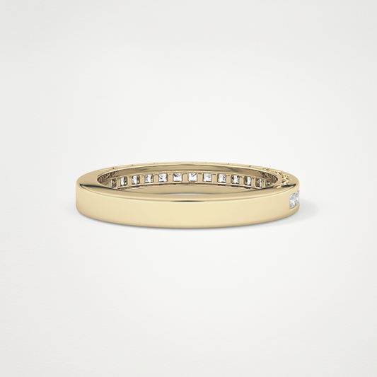 0.48 TCW Princess Lab Grown Diamond Half Eternity Wedding Band